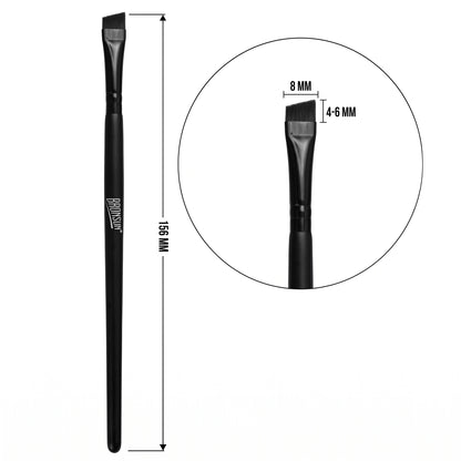 BRONSUN Angled Cosmetic Brush for eyebrow tinting, 156 mm long with 8 mm angled brush head measuring 4–6 mm