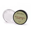 Bronsun Professional Eyebrow Paste in White, shown with its clear plastic lid off and the black-lidded container displaying a green label.