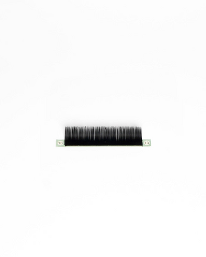 A single black eyelash strip on a plain white background.