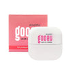 A white cosmetic jar of noemi gooey Lash Lift Powder in front of its pink packaging box, on a solid white background.