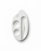 Plastic White Thuya mixing support dish with two mixing wells